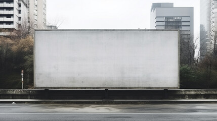 A blank display billboard on the street