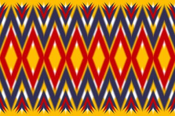 Ethnic abstract ikat art. Seamless pattern in tribal, folk embroidery, and Mexican style. 
Aztec brown geometric art ornament print.Design for carpet,clothing, wrapping,fabric,textile,Ikat
