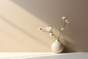 white flowers in a white vase