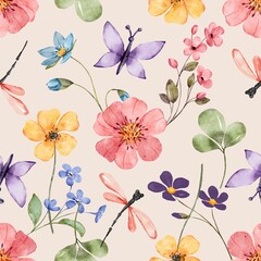 Wildflowers Wonderland Seamless Pattern