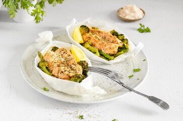 Papillote de salmón