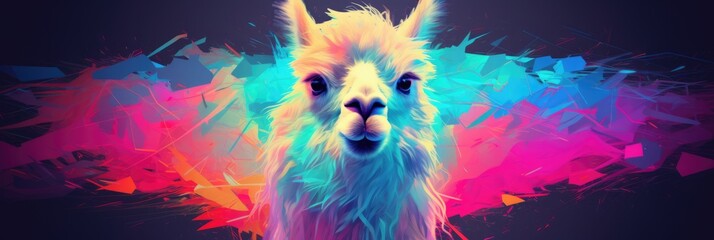 Portrait Of Llama Animal Minimalist Eternal Melancholy