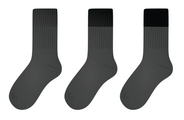 Grey  sock set. vector illustration