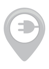 Electric car charging station sign. vector
