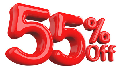 Discount 55 Percent Off - 3d Number Red Sale