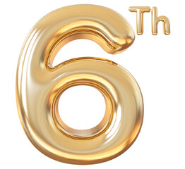 6 th anniversary - gold number anniversary © Chetra168