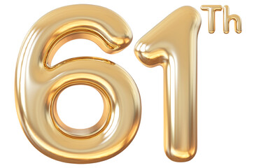 62 nd anniversary - gold number anniversary