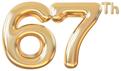 68 th anniversary - gold number anniversary