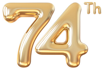 75 th anniversary - gold number anniversary