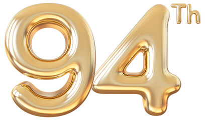 94 th anniversary - gold number anniversary