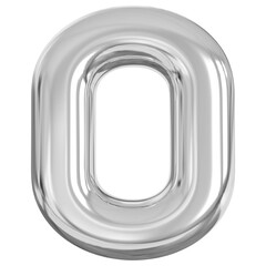 3d number 10 - silver number