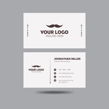 Minimalist elegant modern business card design template template for your cafe with your beautiful logo and vintage minimalist colour , which will grab your audience's attention .
