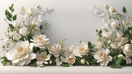"Whimsical Blooms: A Perfect Botanical Frame for Celebrations"