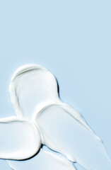smears cream texture on blue background
