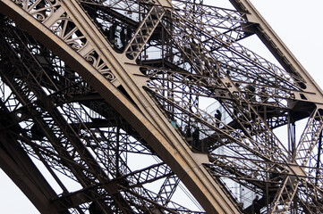 Detail of the Eiffel tower in Paris, France
