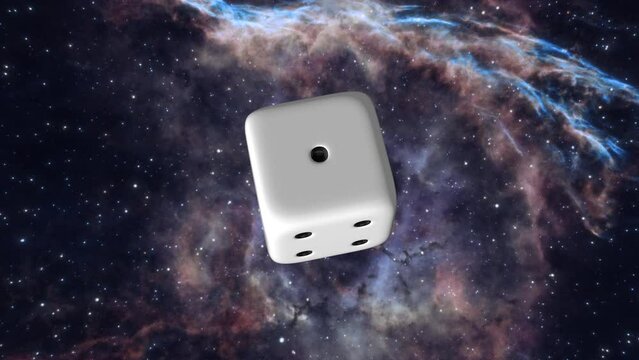 Cosmic Random Dice Rolling Through Bending Quantum Space