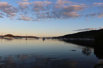 Fototapeta premium Dusk scenes on the bay