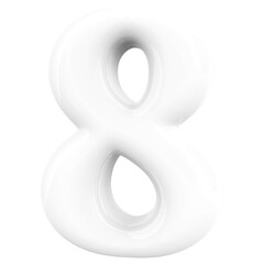 Silver 3D Number 