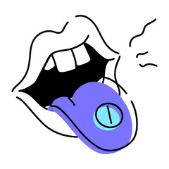 Get doodle icon of party drug 