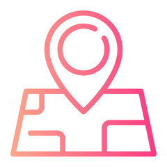 map location gradient icon