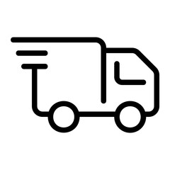 delivery truck line icon