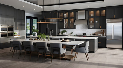Step into a chef's dream kitchen, where modernity meets functionality. The highly detailed photography showcases state-of-the-art appliances, a spacious layout, and elegant finishes.