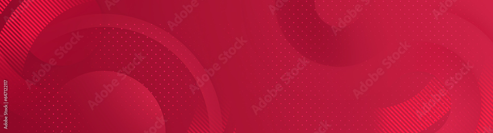 Wall mural dark red luxury circular abstract pattern. 3d circle lines ring. deluxe design. minimal modern dynam