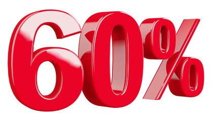 60 Percent off - 3d Number Discount