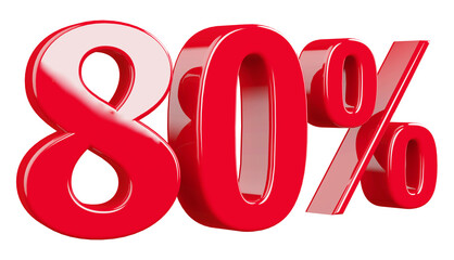 80 Percent off - 3d Number Discount