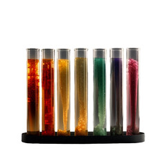 a Medical lab test tubes. isolated transparent background
