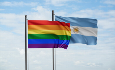 Argentina and LGBT movement flag also Gay Pride flag