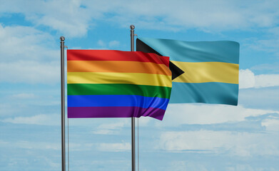 Bahamas and LGBT movement flag also Gay Pride flag