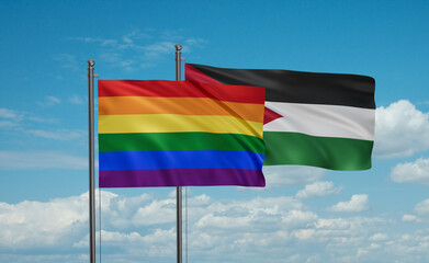 Jordan and LGBT movement flag also Gay Pride flag