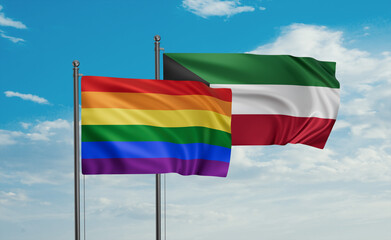 Kuwait and LGBT movement flag also Gay Pride flag