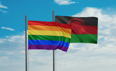Malawi and LGBT movement flag also Gay Pride flag