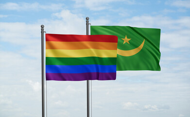 Mauritania and LGBT movement flag also Gay Pride flag