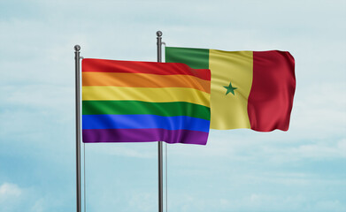 Senegal and LGBT movement flag also Gay Pride flag