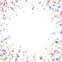 School notebook cover. Colorful childish floating