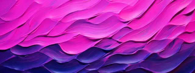 Abstract acrylic oil paint ink painted waves painting texture colorful background banner - Pink purple color swirls waves