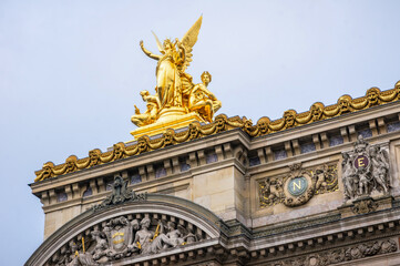 Fototapeta na wymiar Detail of the Garnier Opera in Paris, France