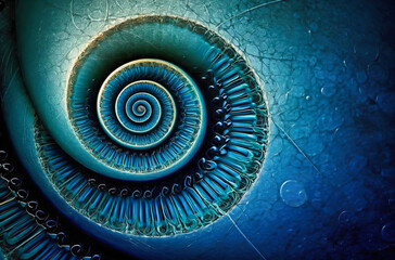 A Captivating Underlying Blue Spiral, Unfolding a Visual Enigma