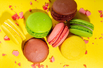 Colorful macaron cakes