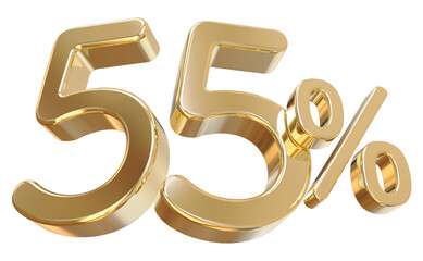 55 percent discount - 3d number gold