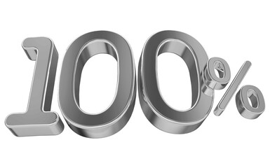 100 percent discount - 3d number silver