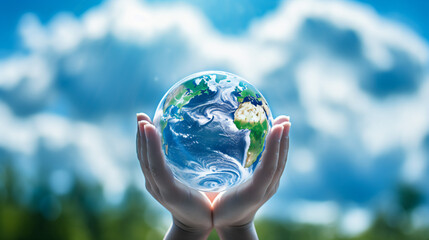 Earth Day or Environment Day concept Clean air World