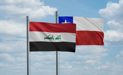 Chile and Iraq flag