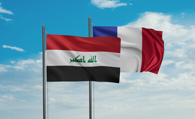 Iraq and France flag