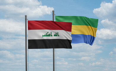 Gabon and Iraq flag
