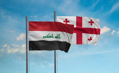 Georgia and Iraq flag