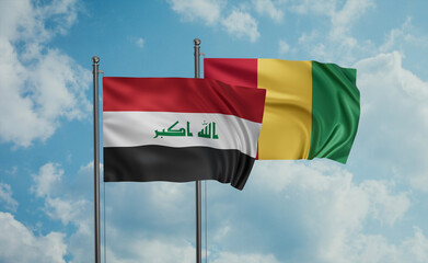 Guinea and Iraq flag
